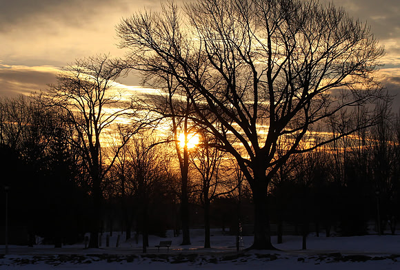 Winter Sunrise in Fond Du Lac, Wisconsin