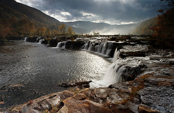 Autumn Storm at Sandstone Falls