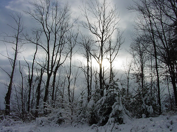 Sun breaking through the clouds