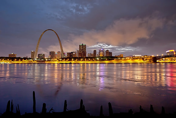 Sunset Storm at the St. Louis Arch