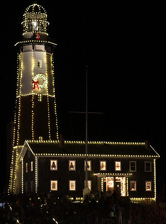 Christmas as Montauk Point Lighthouse