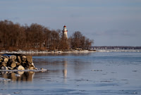 Wide View of the Lighthouse and Surrounding Shoreline