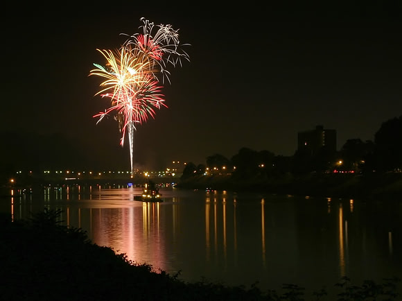 Fireworks over the Kanawha River - Charleston WV