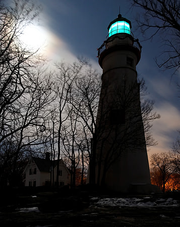 Moon over the Lighthouse